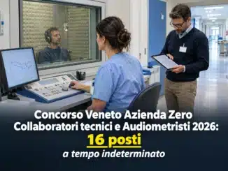Concorso Veneto Azienda Zero Collaboratori tecnici e Audiometristi 2026: 16 posti a tempo indeterminato