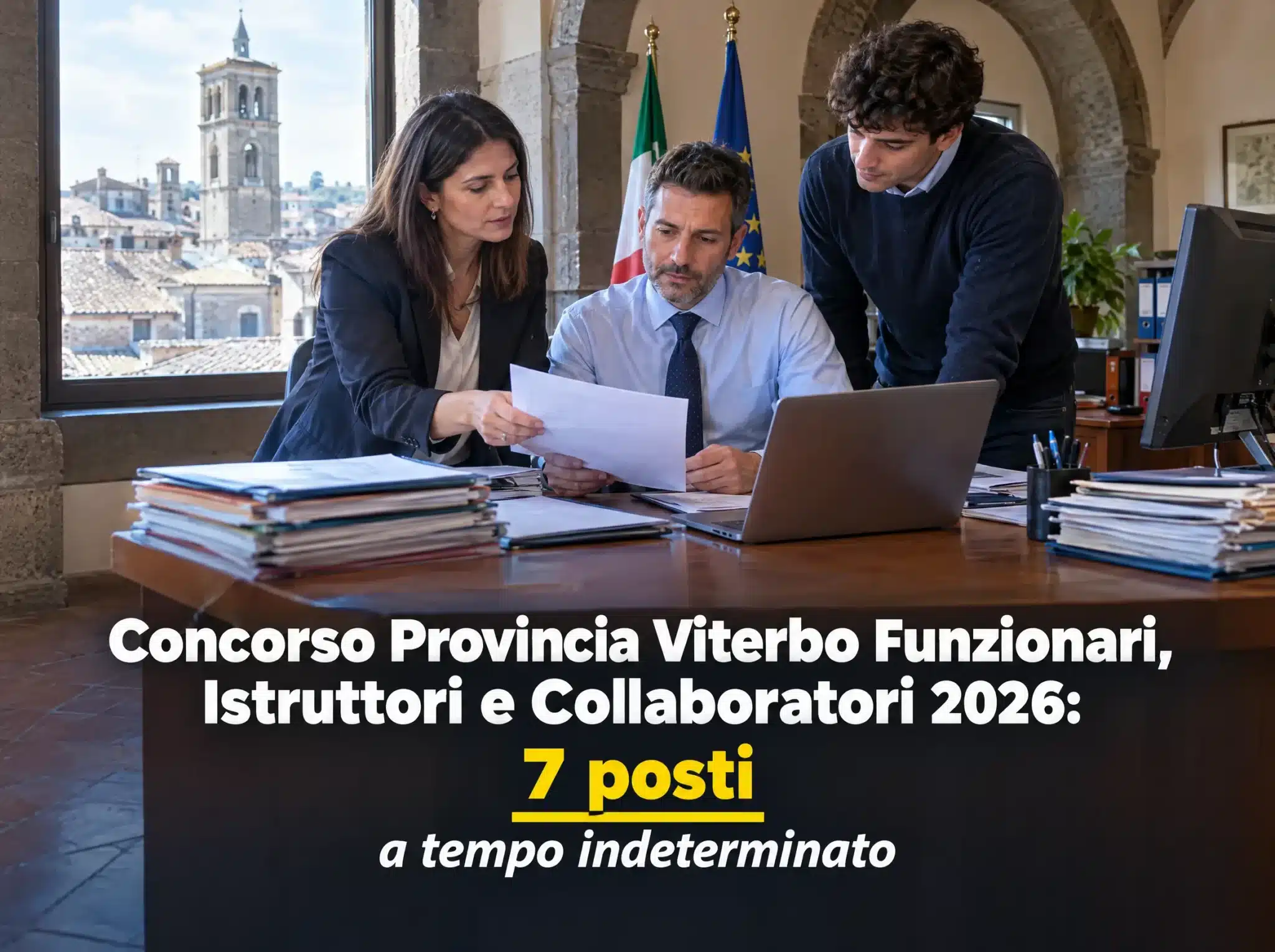 Concorso Provincia Viterbo Funzionari, Istruttori e Collaboratori 2026: 7 posti a tempo indeterminato