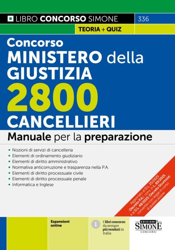 Manuale Concorso Cancellieri Ministero della Giustizia – Per la preparazione