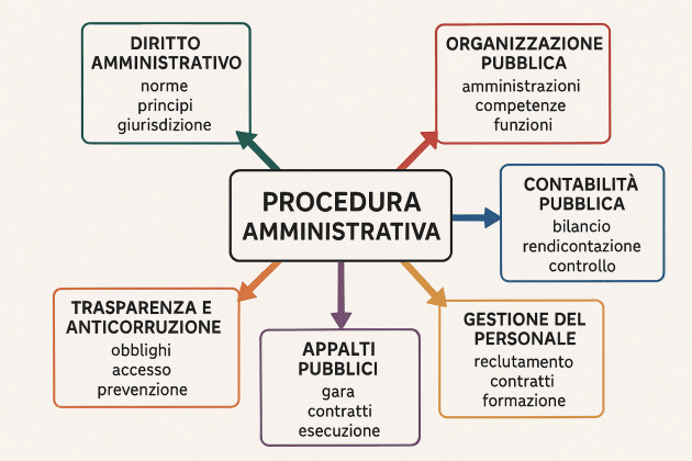 Esempio di mappa concettuale per la preparazione a un concorso