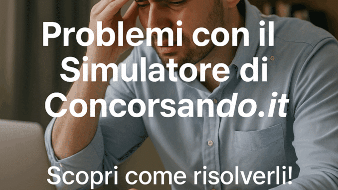 problemi simulatore concorsando