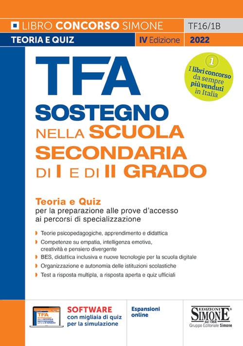 Manuale TFA Insegnante di sostegno 2022 – Nella scuola secondaria di I e di II grado
