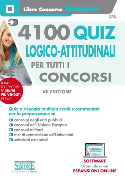 Manuale – 4100 Quiz Logico-attitudinali per tutti i concorsi