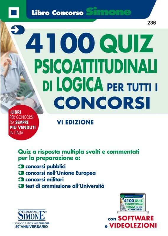 4100 Quiz Psicoattitudinali di Logica per tutti i concorsi