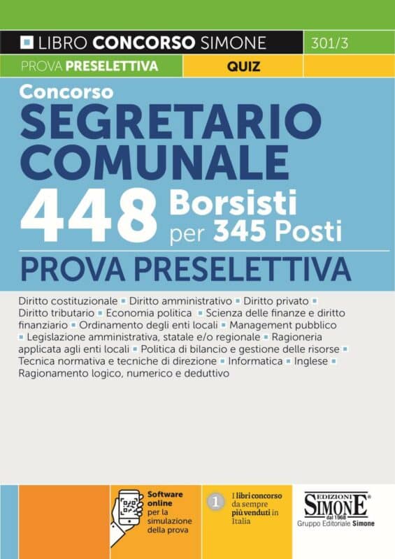 Manuale Concorso Segretari Comunali – Prova preselettiva