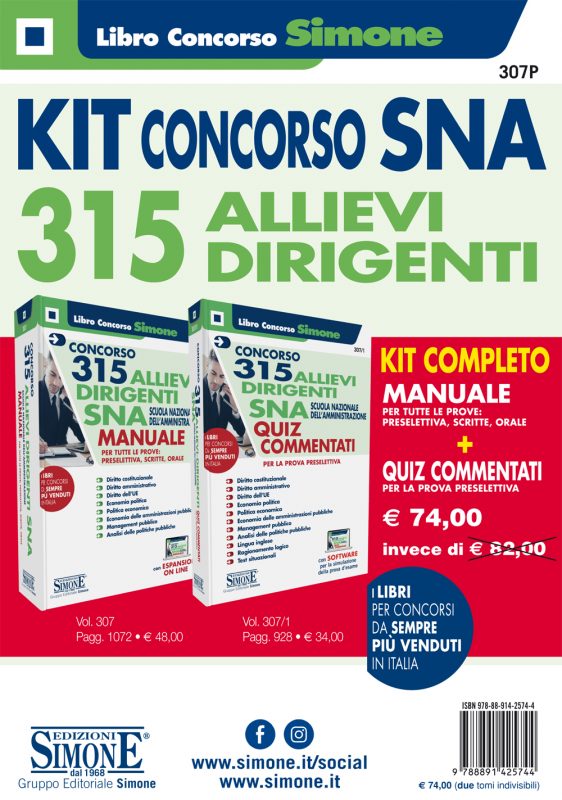 KIT Manuali Concorso SNA – 315 Allievi Dirigenti