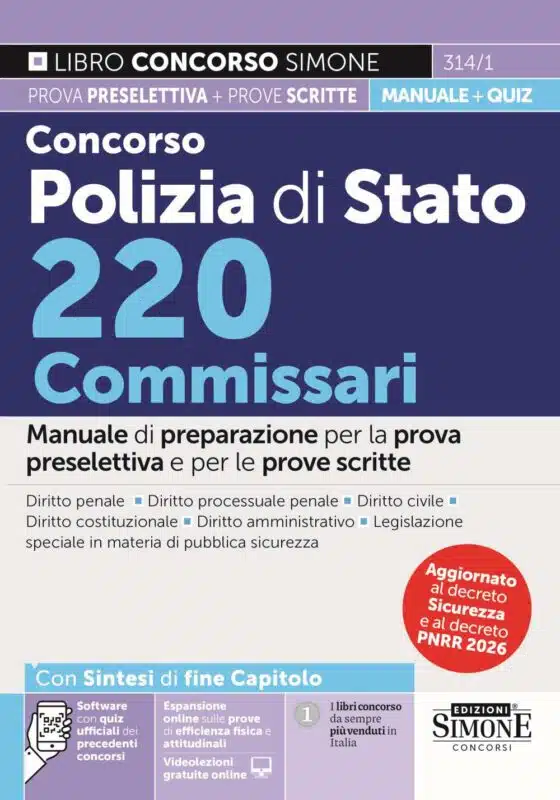 Manuale Concorso Commissari Polizia di Stato