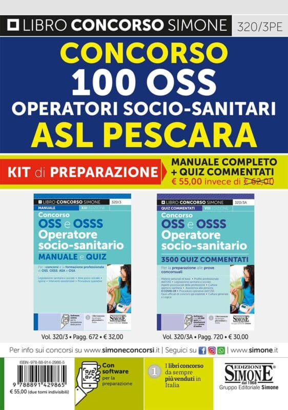 Concorso 100 OSS Operatori Socio-Sanitari ASL Pescara – KIT di preparazione