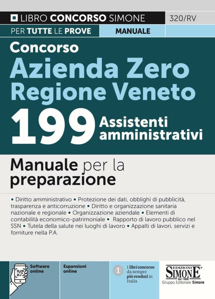 Concorso Azienda Zero Regione 199 Assistenti amministrativi Manuale per la preparazione