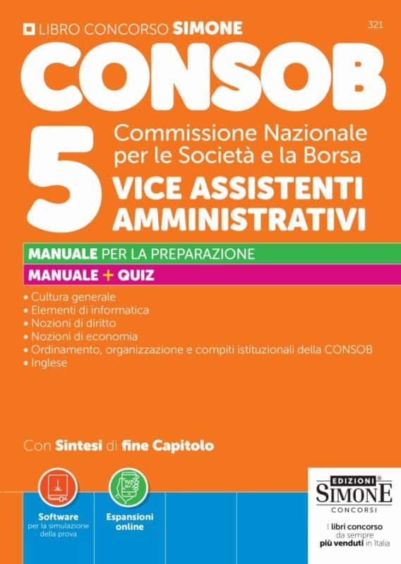 Manuale Concorso CONSOB  5 Vice Assistenti Amministrativi