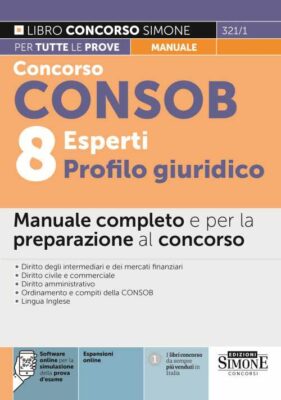 Manuale Concorso CONSOB 8 Esperti Profilo giuridico – Per tutte le prove