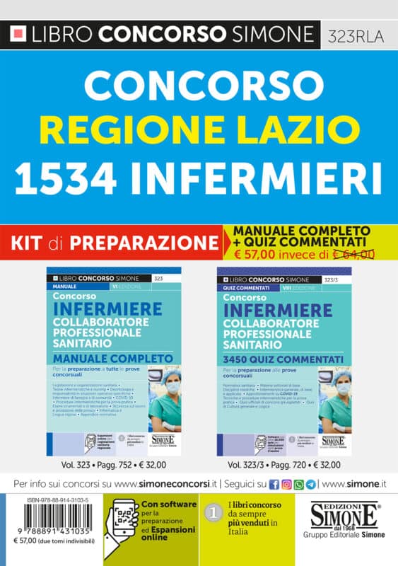 Concorso Regione Lazio 1534 Infermieri – KIT di preparazione