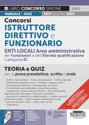 Manuale Concorsi Istruttore Direttivo e Funzionario Area Amministrativa Enti Locali – Per tutte le prove