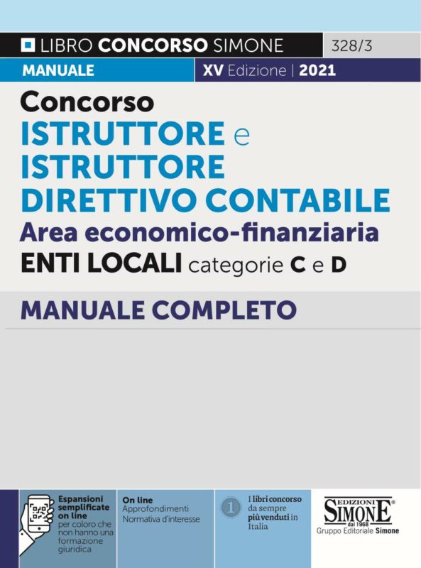Concorso Istruttore e Istruttore Direttivo Contabile Area economico-finanziaria Enti Locali categorie C e D – Manuale Completo
