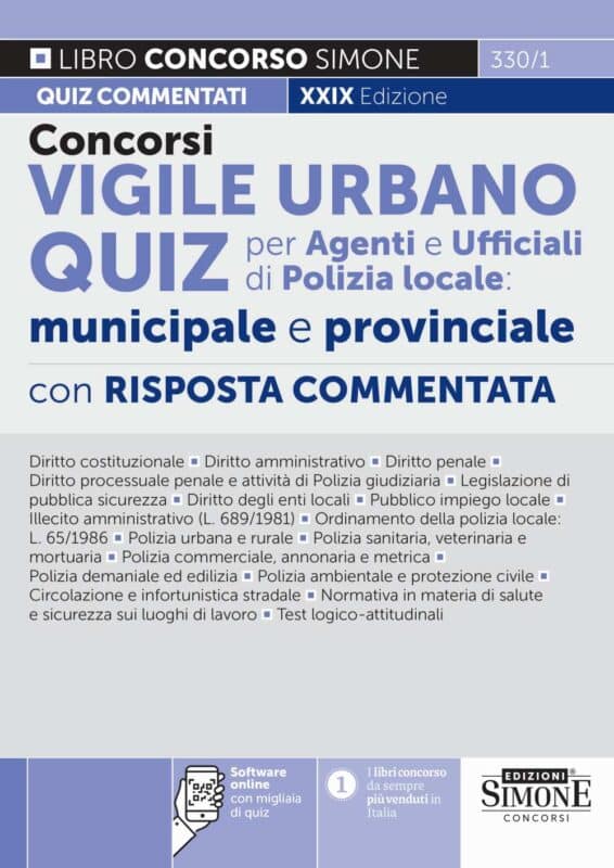 Manuale Concorsi Vigile Urbano e agenti di Polizia Locale Municipale e Provinciale – Quiz