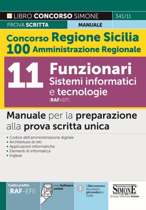 Manuale Concorso Regione Sicilia 2022 – (cod. RAF/SIT) – Per la prova Scritta Unica