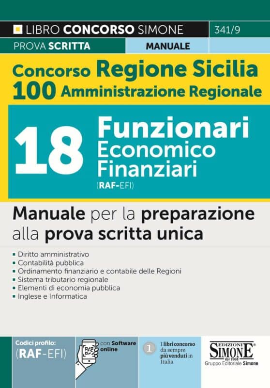 Manuale Concorso Regione Sicilia 2022 – (cod. RAF/EFI) – Per la prova scritta unica