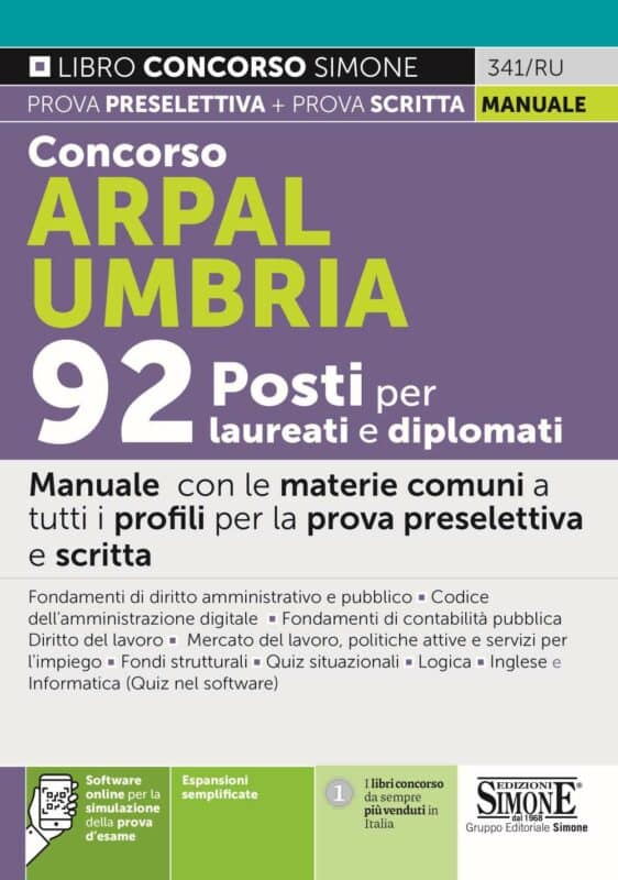 Manuale Concorso ARPAL Umbria 2022 – Per la prova preselettiva e scritta