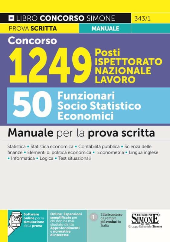 Manuale Concorso Ispettorato Nazionale del Lavoro 2022 -1249 posti – per la prova scritta