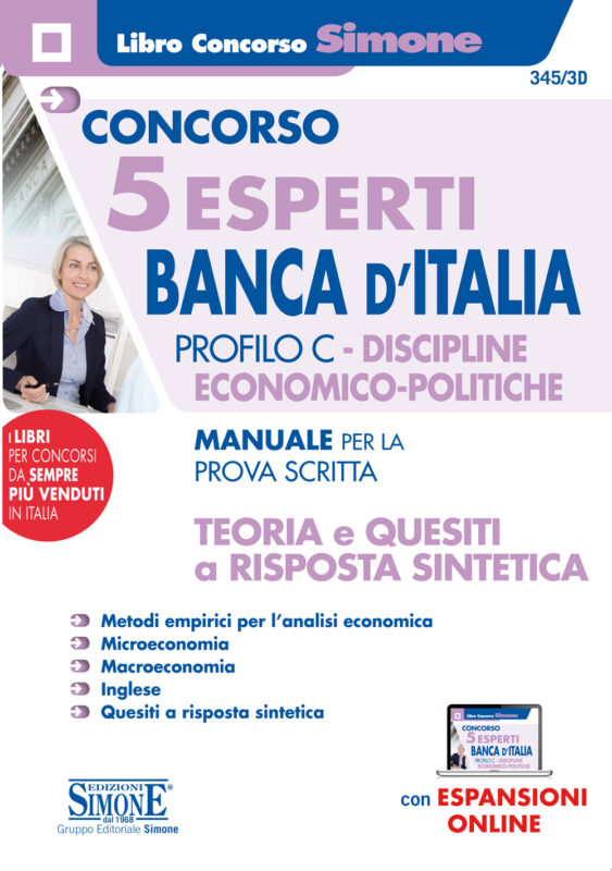 Concorso 5 Esperti Banca d’Italia – Profilo C – Discipline Economico-Politiche – Manuale