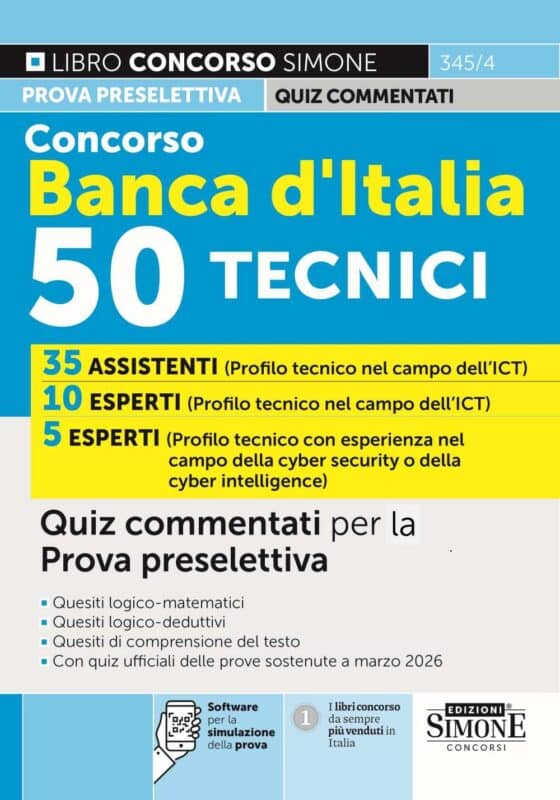 Manuale Concorso Banca d’Italia Tecnici ICT – Quiz commentati