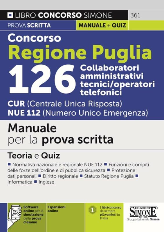 Manuale Concorso Operatori NUE Regione Puglia – Prova scritta