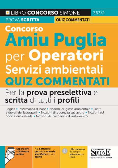Manuale Concorso Amiu Puglia per Operatori Servizi ambientali – Quiz commentati