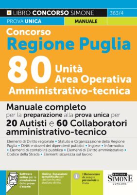 Manuale Concorsi Regione Puglia 2022 – 80 posti – Per la prova unica