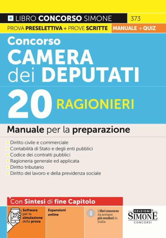 Manuale Concorso Camera dei Deputati 20 Ragionieri – Per la preparazione