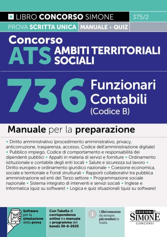 Manuale Concorso Ambiti Territoriali Sociali 736 Funzionari Contabili – Per la preparazione