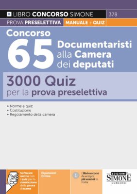 Manuale Concorso 65 Documentaristi Camera dei Deputati – Per la prova preselettiva