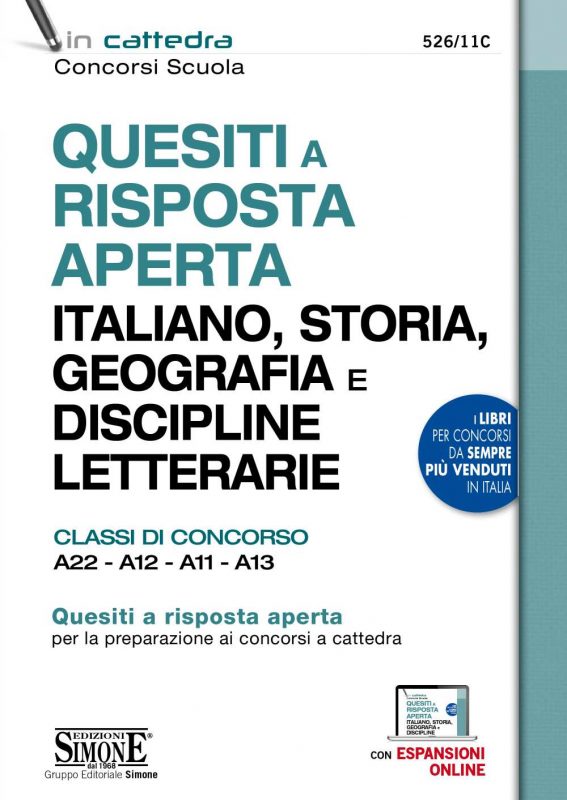 Quesiti a risposta aperta Italiano, Storia, Geografia e Discipline letterarie – Classi di concorso A22 – A12 – A11 – A13