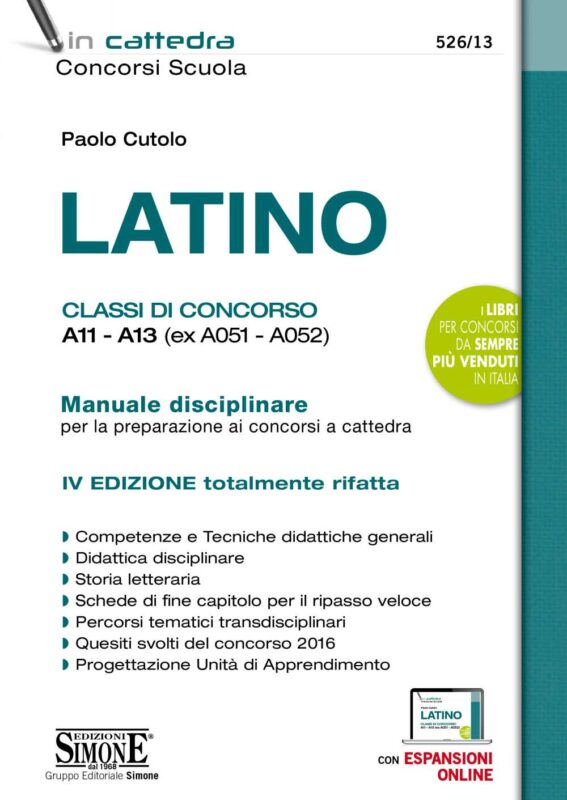 LATINO – Classi di concorso A11 – A13 (ex A051 – A052)