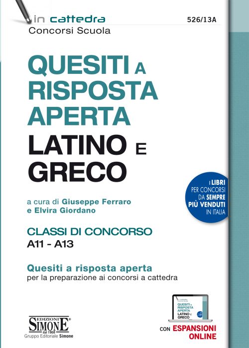 Manuale – Quesiti a risposta aperta Latino e Greco – Classi di concorso A11 – A13