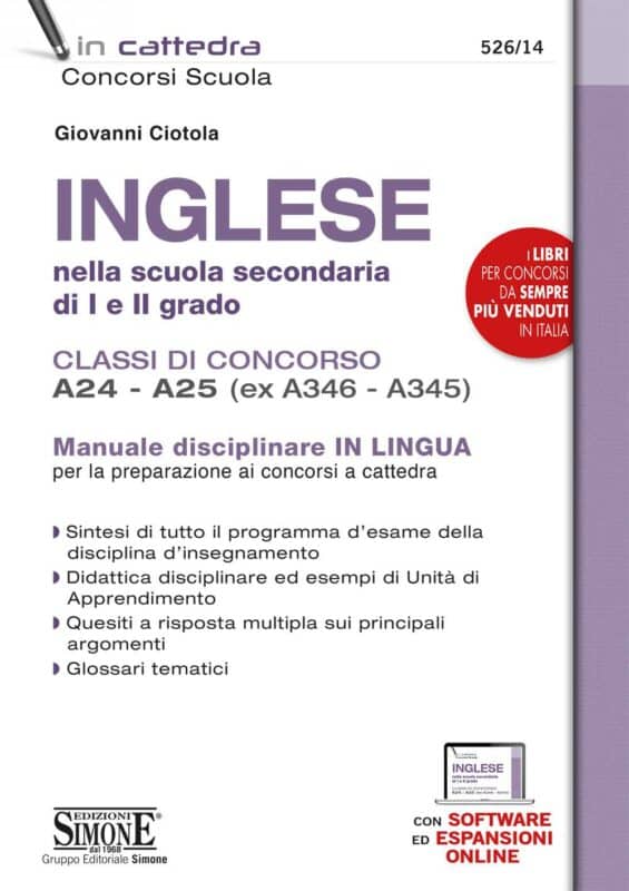 Inglese nella scuola secondaria di I e II grado – Classi di concorso A24 – A25 (ex A346 – A345)