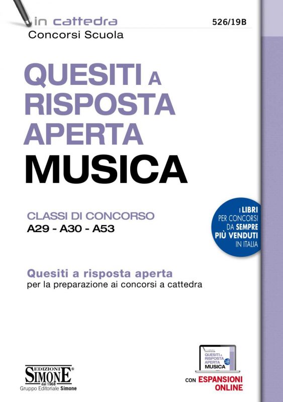 Quesiti a risposta aperta Musica – Classi di concorso A29 – A30 – A53