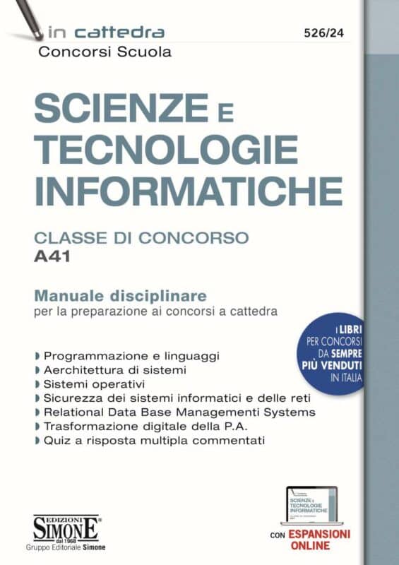 Scienze e tecnologie informatiche – Classe di concorso A41 – Manuale disciplinare
