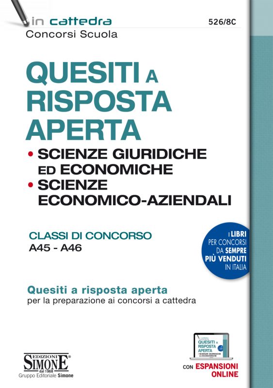 Quesiti a risposta aperta – Scienze Giuridiche ed Economiche – Scienze Economico-aziendali – Classi di concorso A45 – A46