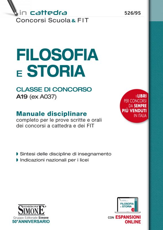 Filosofia e Storia – Classe di concorso A19 (ex A037)