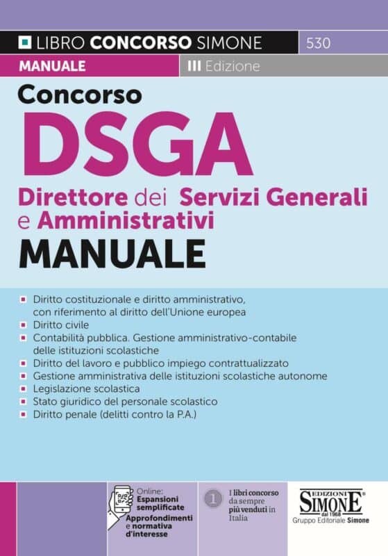Concorso DSGA Direttore dei Servizi Generali e Amministrativi – Manuale