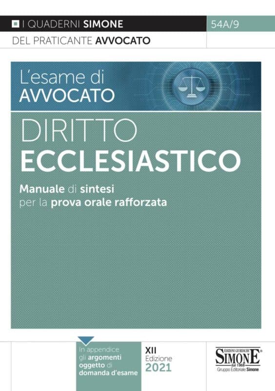 L’esame di avvocato – Diritto Ecclesiastico – Manuale di sintesi per la prova orale rafforzata