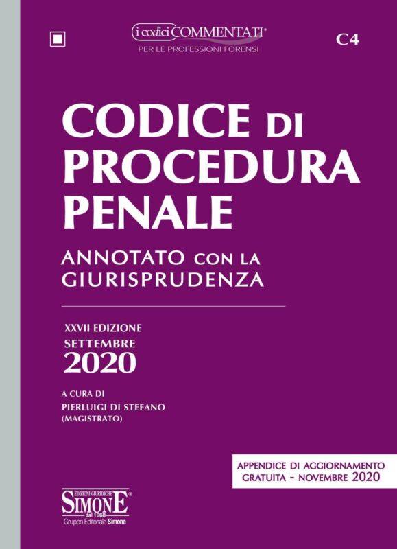 Codice di Procedura Penale – Annotato con la Giurisprudenza + Appendice di aggiornamento Marzo 2021
