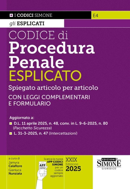 Codice di Procedura Penale Esplicato – Spiegato Articolo per Articolo