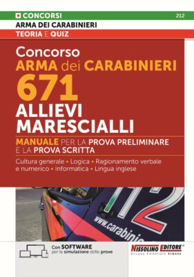 Manuale Concorso Arma dei Carabinieri 2022 – Per la prova preliminare e la prova scritta